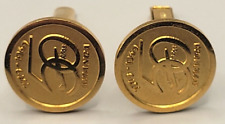 Avianca Airlines Cufflinks Rare 50 Year Anniversary 1919-1969 Colombia Gold Tone picture