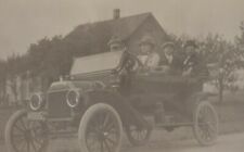 Classic Car Automobile Driving With Friends Real Photo Vintage Postcard picture