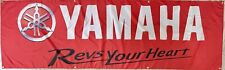 YAMAHA FACTORY RACING FLAG BANNER 3x10ft DRAPEAU MAN CAVE GARAGE snowmobile sled picture