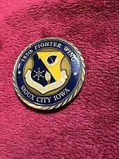 Obsolete 185th Fighter Wing F-16 “Bats” Challenge Coin, Sioux City (IA) ANG. picture