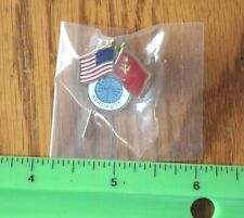 USSR AEROFLOT PAN AM AMERICAN PIN AIRLINES RARE DOUBLE USA & SOVIET FLAG VINTAGE picture