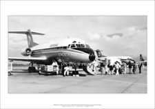 MMA Fokker F.28 Fellowship A3 Art Print – Perth Airport – 42 x 29 cm Poster picture