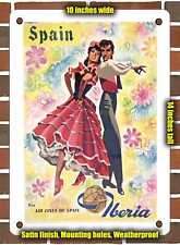 METAL SIGN - 1957 Spain Via Air Lines of Spain Iberia - 10x14 Inches picture