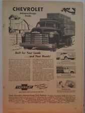 August 1951 Chevrolet Advance Design Trucks Advertisement picture
