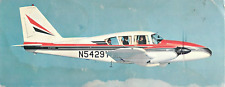 Piper Aztec C Twin-Engine Airplane Vintage Long Postcard picture