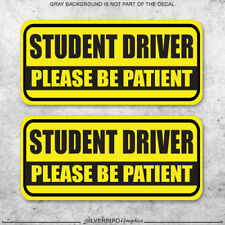 2x Student driver warning decal vinyl caution sticker teen driver student school picture