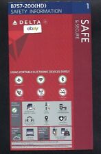 DELTA AIRLINES BOEING 757-200 (HD) SAFETY CARD 2020 SAFE & SECURE picture