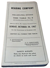 OCTOBER 1967 READING COMPANY PHILADELPHIA DIVISION EMPLOYEE TIMETABLE #8 picture