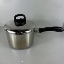 Vintage Revere Ware 3 QT Quart Sauce Pan Pot Pressure Release Lid Clinton 97f picture