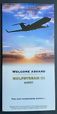 Gulfstream III sn361 Safety Card - 2011 picture