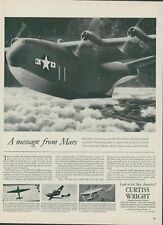 1944 Curtiss Wright Martin Mars Air Cargo Transport SF HI Vintage Print Ad L19 picture