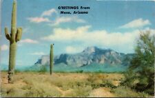 Postcard Greetings From Mesa Arizona Superstition Mountain  [bv] picture