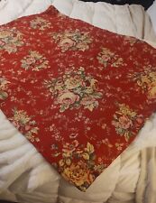 Vintage Red Farmhouse Floral Tablecloth Waverly Ballad Bouquet Vtg. Red 88x69 picture