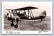 RPPC RAF Avro Tutor Biplane FLIGHT Photograph Postcard picture