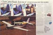 Beechcraft Bonanza A36 Six Seater Club Cabin Wichita KS Vintage Print Ad 1979 picture
