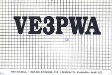 Vintage VE3PWA Toronto Ontario Canada 1988 Amateur Radio QSL Card picture