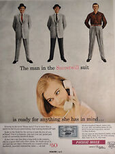 1956 Esquire Original Art Advertisements PACIFIC Mills BUDWEISER King of Beers picture