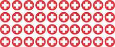 0.5in x 0.5in Medical Cross Vinyl Stickers Car Truck Vehicle Bumper Decal picture