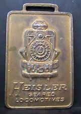 Heisler Geared Locomotives WHTE Mountain Central Railroad NH Watch Fob rr train picture