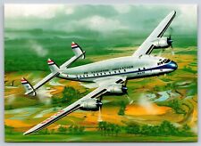 Airplane Postcard KLM Royal Dutch Airlines Constellation Artist Postma CC14 picture