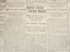 1917 JULY 2 NEW YORK TIMES - BOSTON PEACE PARADE MOBBED - NT 9292 picture