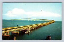 Chesapeake MD-Maryland, Chesapeake Bay Bridge, Antique Vintage Souvenir Postcard picture