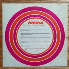 IBERIA AIRLINES 1970s Baggage Sticker Vintage Unused 4x4 inches picture