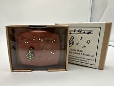 PAPYRUS Wooden Wind up Music Box Mini I Love Music Variations Of Canon In D NIB picture