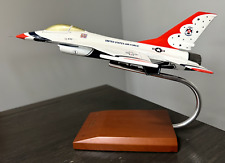 F-16A THUNDERBIRDS Plane Mahogany Wood Scale Model Desk Airplane Aircraft USAF picture