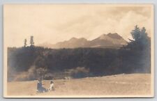 Slovakia The High Tatras Two Lovely Ladies In Field Below Postcard P24 picture