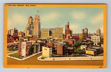 Newark NJ-New Jersey, City Skyline, Skyscrapers, Antique Vintage Postcard picture