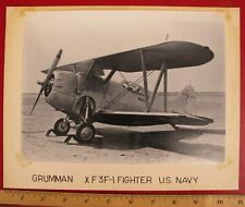 VINTAGE PHOTOGRAPH GRUMMAN XF3F-1 FIGHTER US NAVY MILITARY AIRPLANE BIPLANE  picture