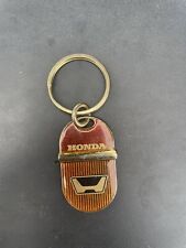 Vintage Brass Honda Logo Car Keychain Rare picture