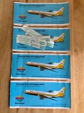 RARE 1980s-4 CONSECUTIVE-BWIA-AIRLINE-PASSENGER TICKETS-TRINIDAD-TOBAGO-AVIATION picture