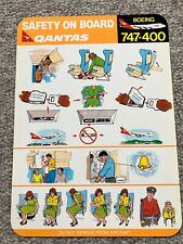 Qantas B-747-400 Safety Card picture
