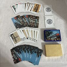 VTG SOUTHERN PACIFIC PLAYING CARDS ALCO BLOODY NOSE SUNSET LTD~EUC Blue & Gold picture