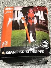 JOIEDOMI 12 ft Tall Giant Scary Halloween Inflatable Grim Reaper with Scythe picture