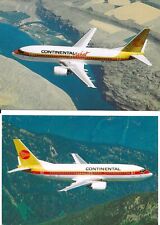 Continental West  & Continental Airlines Boeing 737-300 Postcards picture