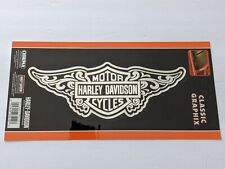 Harley Davidson Chrome Wings Bar and Shield OUTSIDE WINDOW Decal #3210 ~ 9.25 IN picture