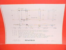 1965 FORD PICKUP TRUCK F-100 250 FLARESIDE STYLESIDE PANEL FRAME DIMENSION CHART picture