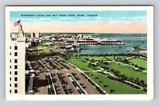 Miami FL-Florida, Steamship Docks, Bay Front Park, Antique, Vintage Postcard picture