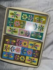 Vintage United States Playing Card Co 2 Pack in Case Floral Trump NOS picture