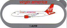 Official Airbus Industrie Virgin America A319 in Old Color Sticker picture