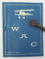 WRIGHT AERONAUTICAL (WAC) 1920 Dance Card Booklet picture
