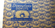 Downyflake Doughnuts Box Nantucket MA 1950's Vintage UNUSED Retro Artwork picture