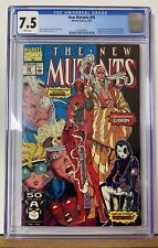 Marvel The new Mutants #98 CGC 7.5 intro of deadpool,cleaned and pressed picture