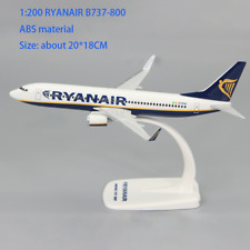 1:200 Scale B737-800 ABS Plastic Airplane RYANAIR Aircraft Resin Plane Model Toy picture