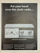 Vintage General Electric Print Ad Clock Radio Lighted Clock Face Small Stylish picture