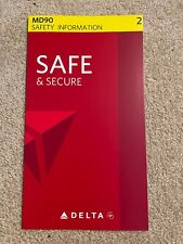 DELTA AIRLINES SAFETY CARD MD90 11/2015 RARE RETIRED FLEET picture