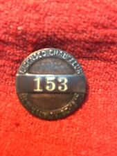 1917  New Hampshire Copper Chauffeur Badge Pin, Low Badge Number ( # 153 ) picture